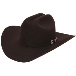 6x Stetson Spartan Fur Felt Hat With Feather Chocolate