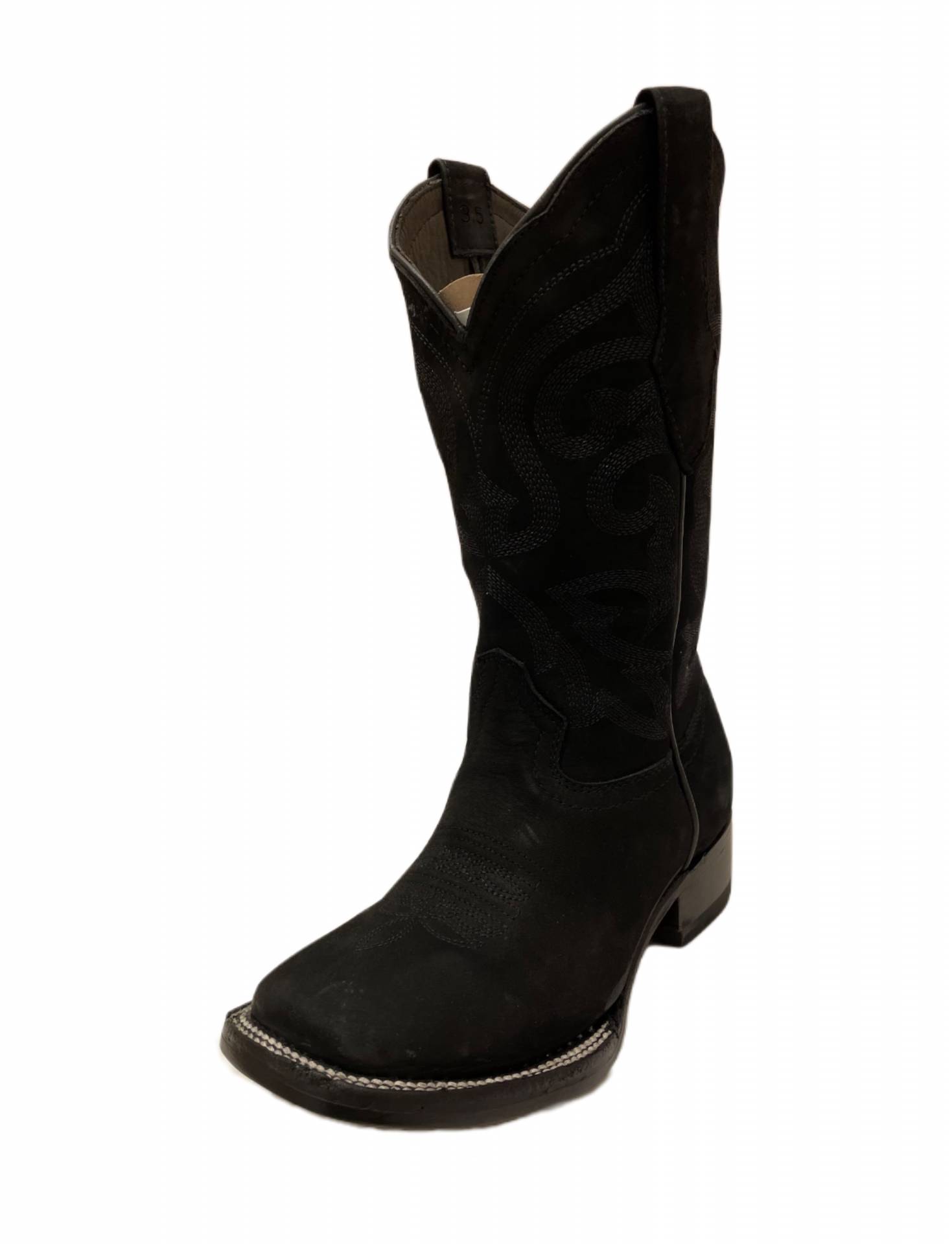 YOUTH D&A BOOT CO. NOBUCK BLACK BOOT | Rugged Cowboy
