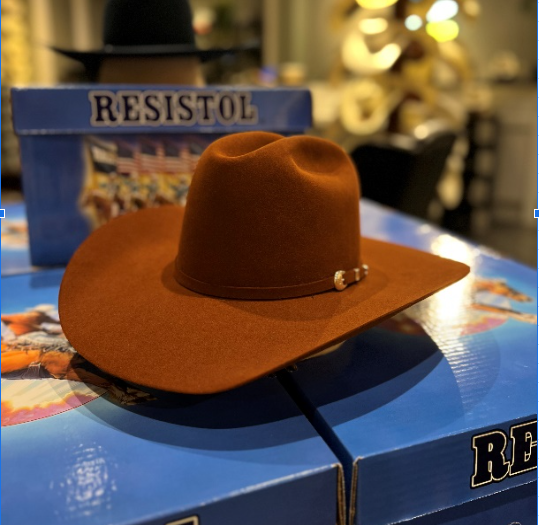 Photo of the Resistol 6x Midnight Rust Beaver Felt Cowboy Hat.