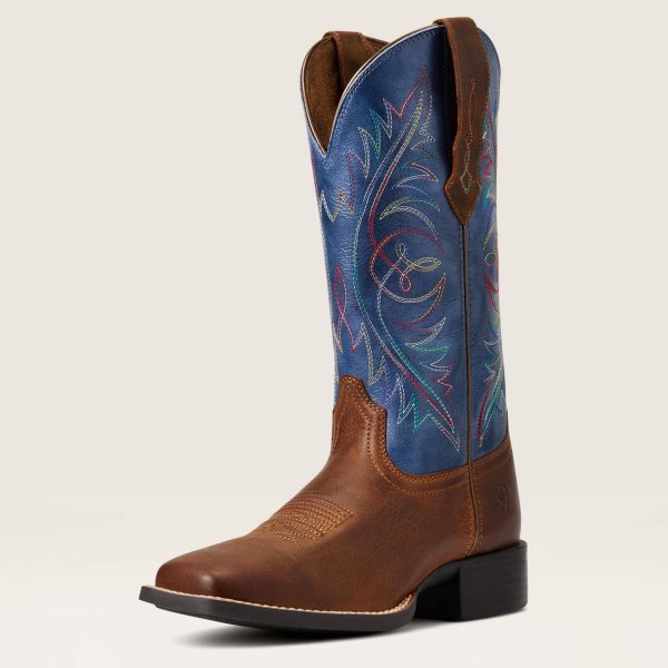 Ariat Round Up Wide Square Toe Stretch Fit Western Boots. Photo of the boot.
