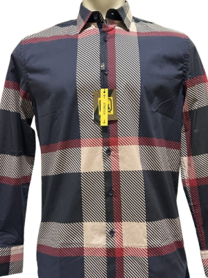 D&A Button up Blue/Red Burb