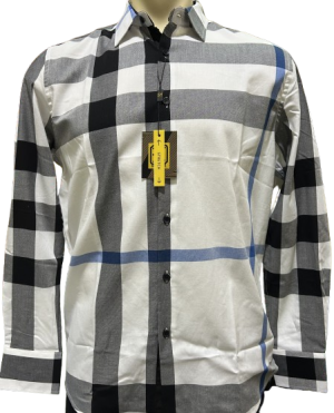 D&A Button up White/Blue burb
