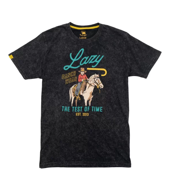 Lazy J Ranch Test of Time Mineral Wash Short Sleeve T-Shirt - Black