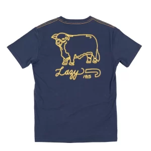 Lazy J Ranch Neon Jughead Short Sleeve T-Shirt - Navy