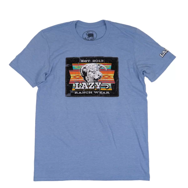 Lazy J Ranch Cowpoke Short Sleeve T-Shirt - Blue