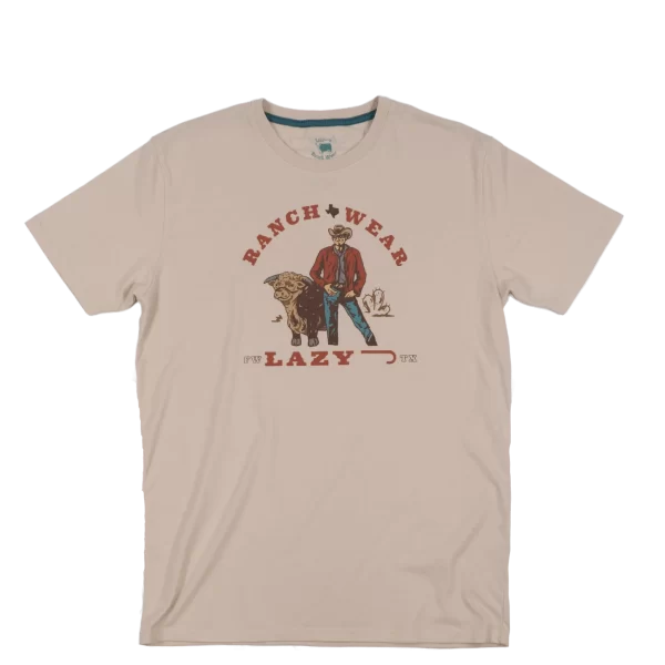 Lazy J Ranch Retro Stockman Short Sleeve T-Shirt - Natural