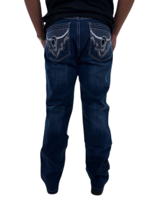 Men's Bullhead Pocket Jeans- Medium Blue